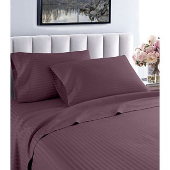 1000 Thread Count Fresh Home Collection 100% Egyptian Cotton Deep Pocket Dobby Striped Sheet Set