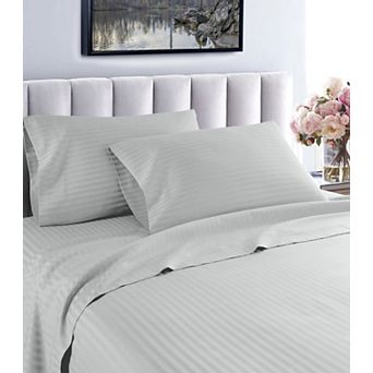 1000 Thread Count Fresh Home Collection 100% Egyptian Cotton Deep Pocket Dobby Striped Sheet Set