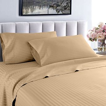 1000 Thread Count Fresh Home Collection 100% Egyptian Cotton Deep Pocket Dobby Striped Sheet Set