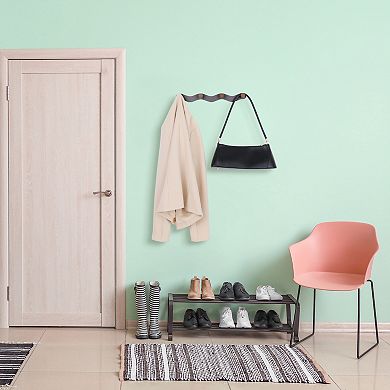 1 Pcs Coat Rack Wall Mount, Metal Wood Coat Hook, Hat Rack, Wall Hooks for Hanging with 4 Hooks