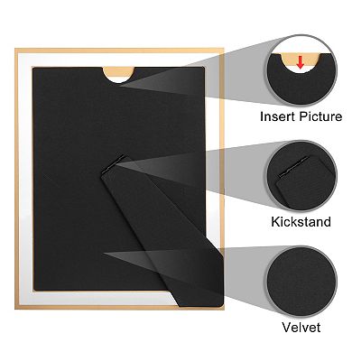 Glass Picture Frame for Tabletop Display Vertical or Horizontal, Real Glass Photo Frames 6x8 Inch