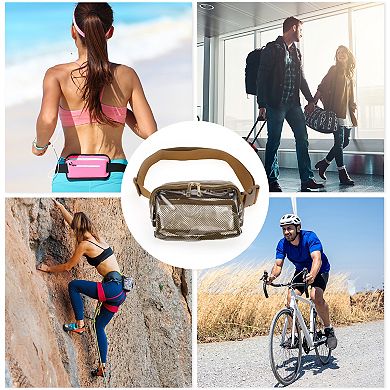 1 Pc Clear Double Pull Style Running Waist Pack for Hiking Gym
