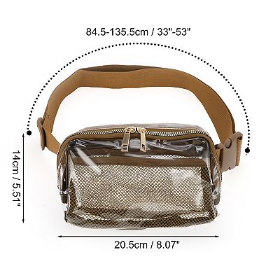 1 Pc Clear Double Pull Style Running Waist Pack for Hiking Gym