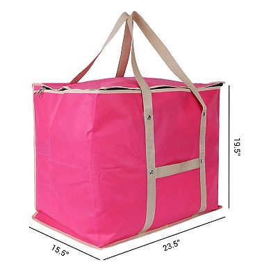 1 Pack Clothes Storage, Foldable Storage Bags, Moving Bags for Organizing Clothing with Handles