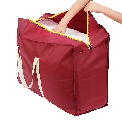 1 Pack Clothes Storage, Storage Bags, Moving Bags for Organizing Bedroom with Handles