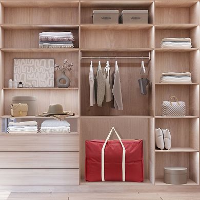 1 Pack Clothes Storage, Storage Bags, Moving Bags for Organizing Bedroom with Handles