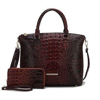 MKF Collection Liora Women's Croc Embossed Tote and Set by Mia K