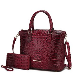 MKF Collection Liora Women's Croc Embossed Tote and Set by Mia K
