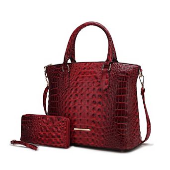 MKF Collection Liora Women's Croc Embossed Tote and Set by Mia K
