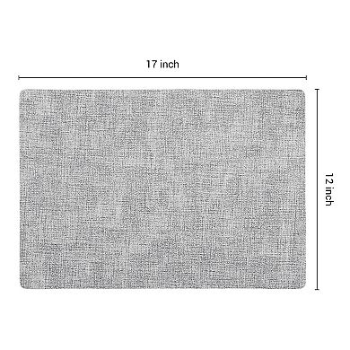 Set of 6 Faux Leather Placemats for Kitchen Dining Table Decor, Table Placemats