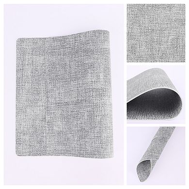 Set of 6 Faux Leather Placemats for Kitchen Dining Table Decor, Table Placemats