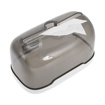 1 pc Wall Mount Tissue Box Cover for Bedroom Table Clear Grey