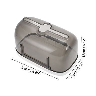 1 Pc Wall Mount Tissue Box Cover for Bedroom Table Clear Grey