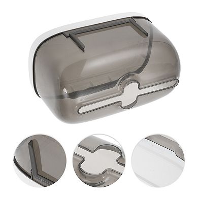 1 Pc Wall Mount Tissue Box Cover for Bedroom Table Clear Grey