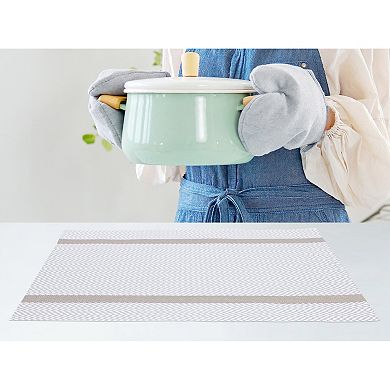 Placemats Set of 8 Vinyl Placemats for Kitchen Dining Table Decor Heat Resistant Table Placemats