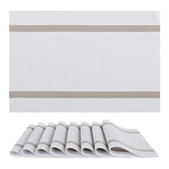 Placemats Set of 8 Vinyl Placemats for Kitchen Dining Table Decor Heat Resistant Table Placemats