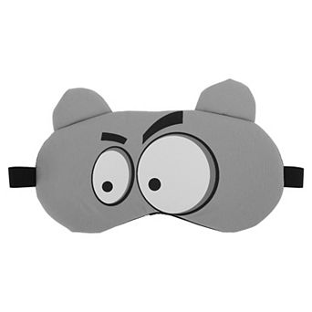 Soft Cartoon Big Eyes Sleep Mask Gray Eye Shade Cover for Travel for Rest 1 pc