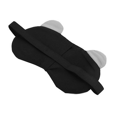 Soft Cartoon Big Eyes Sleep Mask Gray Eye Shade Cover for Travel for Rest 1 Pc