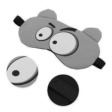 Soft Cartoon Big Eyes Sleep Mask Gray Eye Shade Cover for Travel for Rest 1 Pc