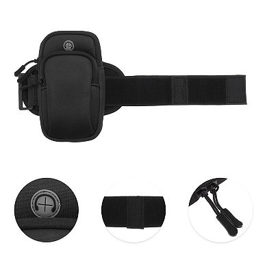 1 Pc Convenient Phone Holder Arm Bands with Zipper for Hiking Gym