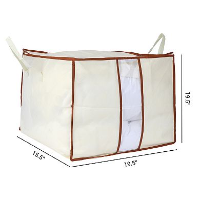 1 Pack Clothes and Comforter Storage, Storage Bags, Moving Bags for Organizing Bedroom with Handles