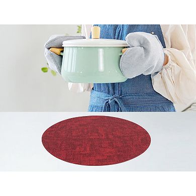 Set of 6 Placemats for Kitchen Dining Table Decor, Faux Leather Table Mat