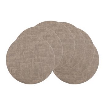 Set of 6 Placemats for Kitchen Dining Table Decor, Faux Leather Table Mat