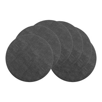 Set of 6 Placemats for Kitchen Dining Table Decor, Faux Leather Table Mat