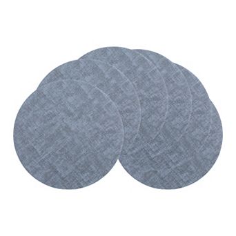 Set of 6 Placemats for Kitchen Dining Table Decor, Faux Leather Table Mat