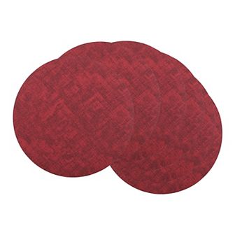 Set of 6 Placemats for Kitchen Dining Table Decor, Faux Leather Table Mat