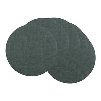 Set of 6 Placemats for Kitchen Dining Table Decor, Faux Leather Table Mat