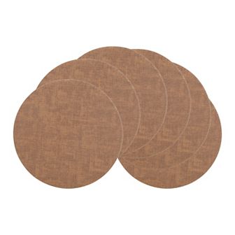 Set of 6 Placemats for Kitchen Dining Table Decor, Faux Leather Table Mat