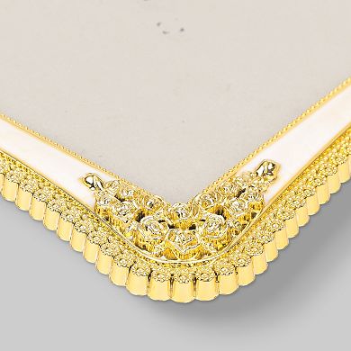 1 Pcs Plated Picture Frame with Crystal for Wedding Shiny with Clear Glass Photo Frame
