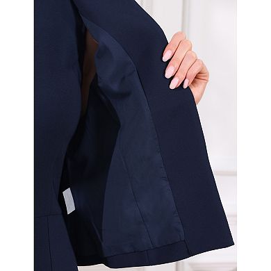 Dress Suit Sets for Women's 2 Piece Work Sleeveless Dresses and Crop Blazer