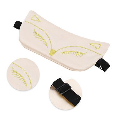 Soft Cartoon Style Sleep Mask Green Eye Shade Cover for Light for Travel 1 Pc