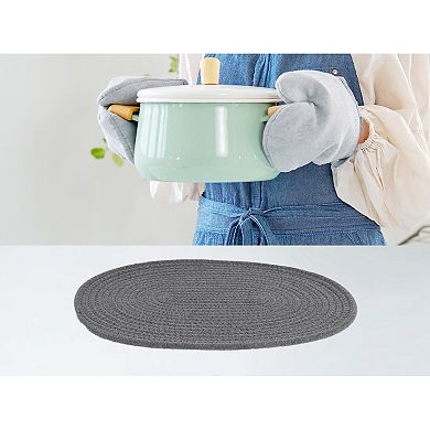 Farmhouse Placemats Set of 4 Cotton Rope Placemats for Dining Table Decor Kitchen Table Mat