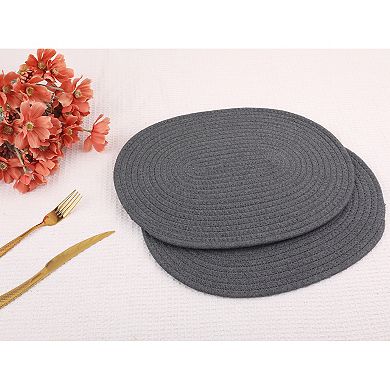 Farmhouse Placemats Set of 4 Cotton Rope Placemats for Dining Table Decor Kitchen Table Mat