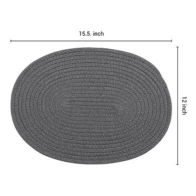 Farmhouse Placemats Set of 4 Cotton Rope Placemats for Dining Table Decor Kitchen Table Mat