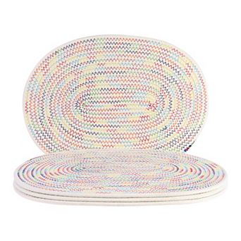 Farmhouse Placemats Set of 4 Cotton Rope Placemats for Dining Table Decor Kitchen Table Mat