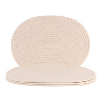 Farmhouse Placemats Set of 4 Cotton Rope Placemats for Dining Table Decor Kitchen Table Mat