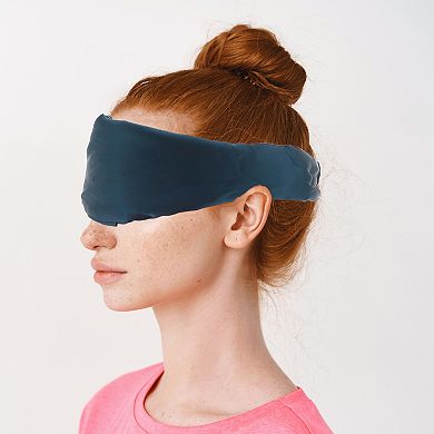 Sleep Eye Mask, Nature Silk Soft Large Wrap-Around Blindfold, 3D Eye Covers, Adjustable Blackout