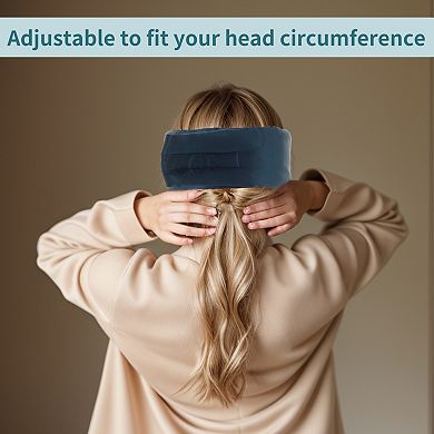 Sleep Eye Mask, Nature Silk Soft Large Wrap-Around Blindfold, 3D Eye Covers, Adjustable Blackout