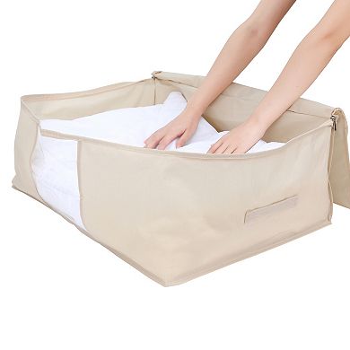 1 Pack Clothes Storage, Moving Bags for Clothes, Comforters, Closet Organizers with Handles