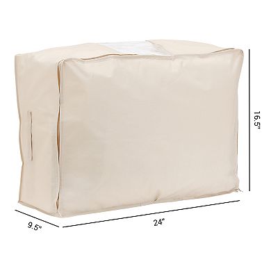 1 Pack Clothes Storage, Moving Bags for Clothes, Comforters, Closet Organizers with Handles