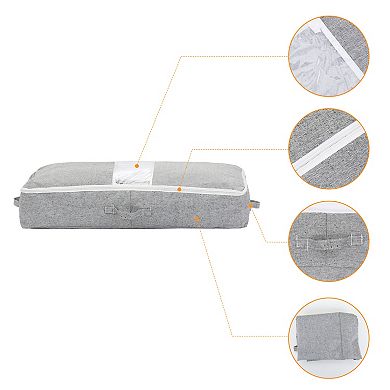 1 Pack Foldable Storage Bags, Clothes Storage, Moving Bags and Closet Organizers with Handles