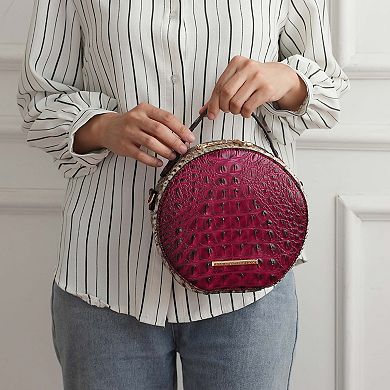 MKF Collection Ynnari Croc-Embossed Round Crossbody Bag by Mia K.