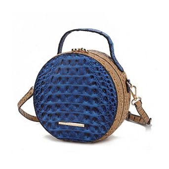 MKF Collection Ynnari Croc-Embossed Round Crossbody Bag by Mia K.