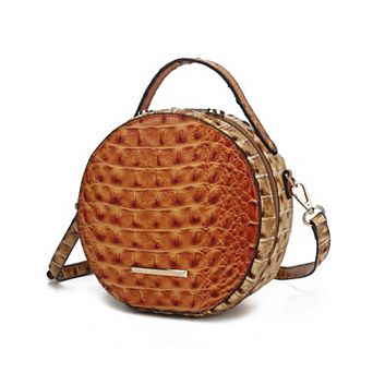 MKF Collection Ynnari Croc-Embossed Round Crossbody Bag by Mia K.