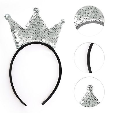 Fashion Crown Sequins Headband for Halloween for Girls 1 Pc