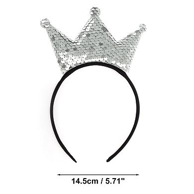 Fashion Crown Sequins Headband for Halloween for Girls 1 Pc